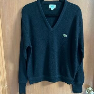 Vintage Black v neck sweater izod Lacoste m